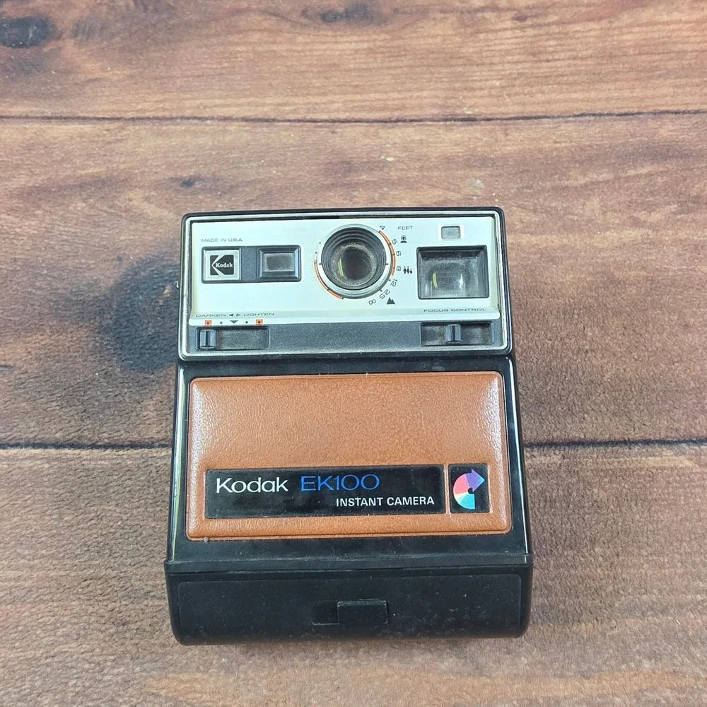 Kodak Instant Camera Lot of 3 OS Brown Fair Untested For Parts Colorburst EK100